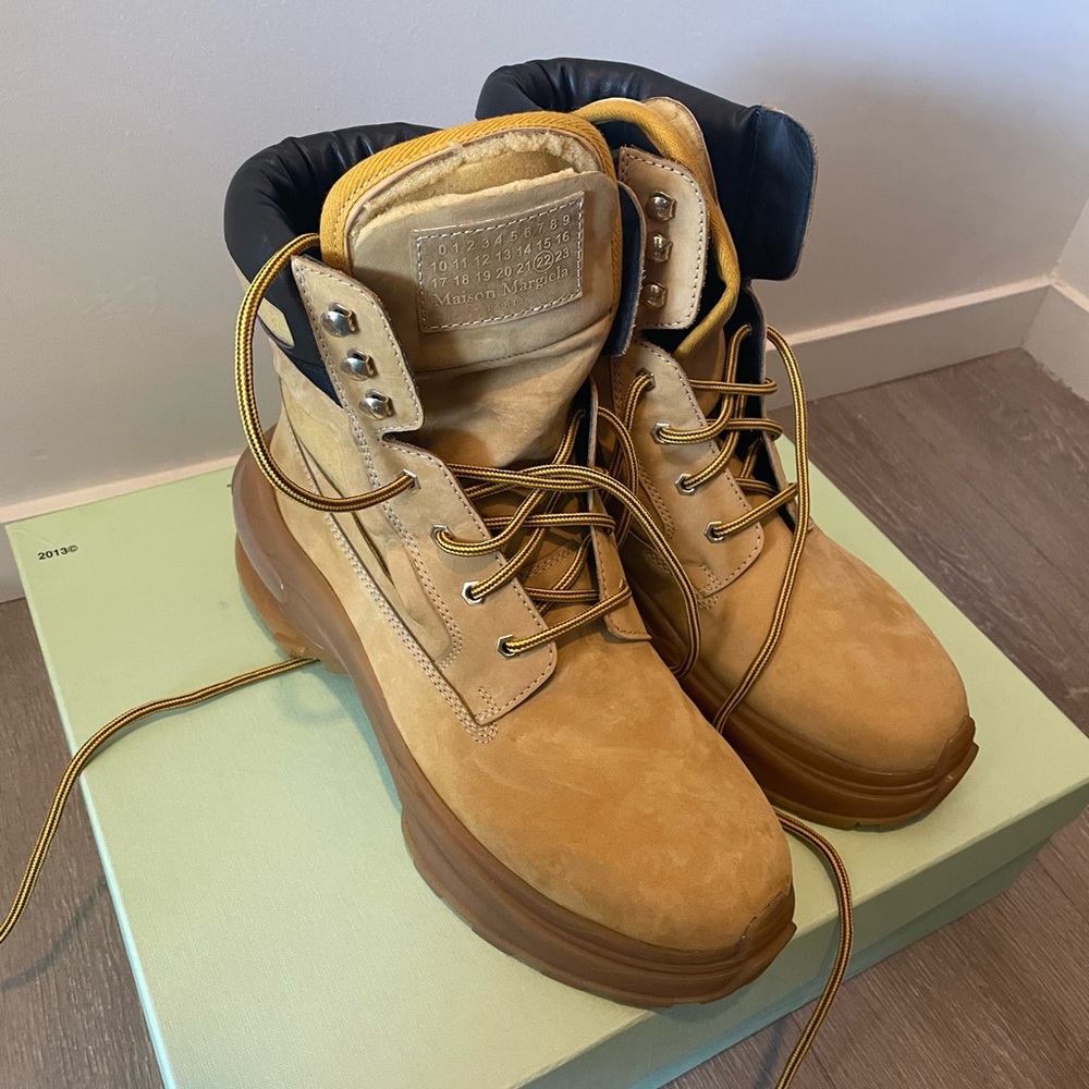 Maison Margiela Men Lace up Ankle Combat Boots 10.5